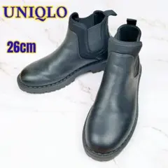 ✨️完売品✨️ UNIQLO : C サイドゴアブーツ トラックソール 黒 26