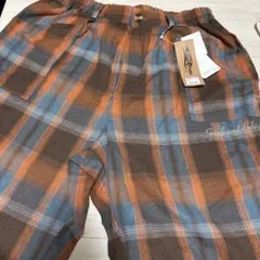 SURF&Palms チェック柄 スラックス ブラウン系