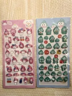 3Dシール　キティ　クロミ　シナモン　マイメロ　ハンギョドン　シール　10