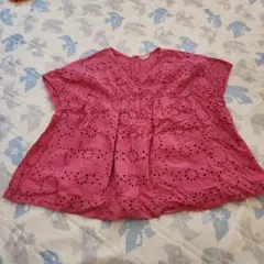 Samansa Mos2 刺繍 半袖 ブラウス ピンク Fのサムネイル