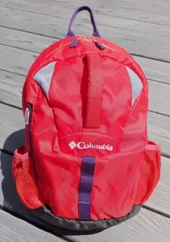 【キッズ】子供用リュックサック　12L　Columbia レッド リュックのサムネイル