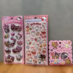 正規品ボンボンドロップシール キティちゃん等の3枚セット