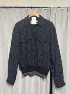 24aw ダイリク Tweed Mountain Rib Shirt 紺 金 M - メルカリ