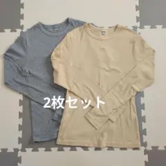 【2枚セット】UNIQLO　ソフトリブクルーネックTシャツ　M