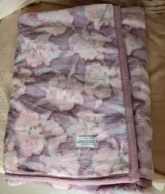SINCERELY アクリル毛布 花柄 ピンク