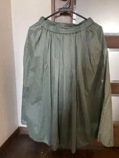 UNIQLO カーキ コットンフレアスカート Sサイズ