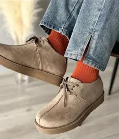 Javaジャバコラボ 撥水クラシックスウェードセンターシームレースアップシューズ