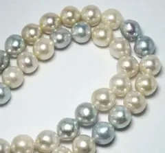 天然アコヤ真珠マルチカラーネックレス　9.4〜9.0mm