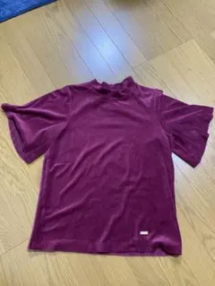 パーバリーブルーレーベル ベロア調半袖カットソー