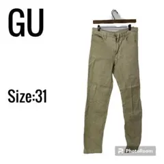 GU チノパン　【31】　レディース　パンツ　ベージュ　ストレート