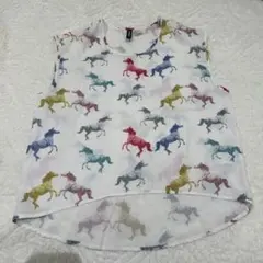 H&M 馬柄 ノースリーブ ブラウスのサムネイル