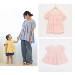 【スマイルシリーズ】楊柳チュニック 大人サイズ・キッズサイズ2枚セットのサムネイル