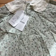mamaraku 花柄レース襟シャツ　100