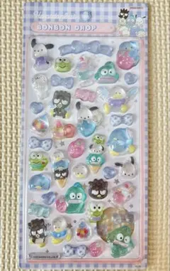 ボンボンドロップシール　サンリオ バツ丸ポチャッコハンギョドン　うるちゅる交換