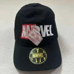 marvel 黒キャップ/古着(サイズ調整可能)即購入OK
