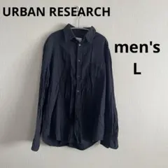 春夏＊URBAN RESEARCH ブラック L 薄手長袖シャツのサムネイル