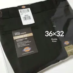 36×32【新品・未使用】ディッキーズ　ダブルニー　85283　　　BLACK