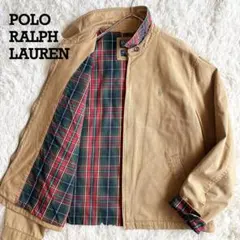 ラルフローレン 90s スイングトップ ベージュ チェック ヴィンテージ L