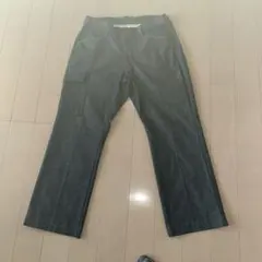 adidasダークグレー ストレートカットゴルフパンツ