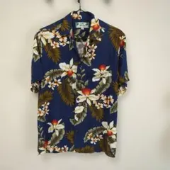 TWO PALMS アロハシャツ ネイビー 花柄 S
