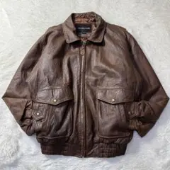 【90s】G-1 A-2 フライトレザージャケット ブラウン L 短丈 羊革