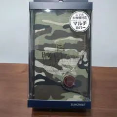 手帳型　汎用スマホケース　BZGLAM　SUNCREST　迷彩