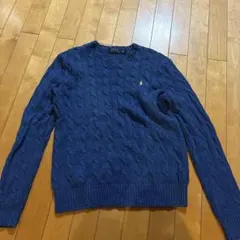 Polo Ralph Lauren ネイビー ケーブルニット XS