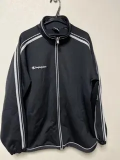 Champion ブラック ストライプジャージ