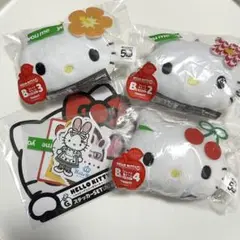 4点セット ハローキティ 一番くじ フェイスチャーム B賞 ステッカーセットG賞