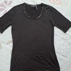 バーバリーロンドン　　半袖ニットカットソー　黒