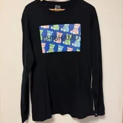 SHISHAMO クマ柄 ブラック 長袖Tシャツ