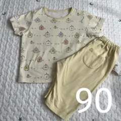 ユニクロ　すみっコぐらし　90サイズ　イエロー　半袖　ベビーパジャマのサムネイル