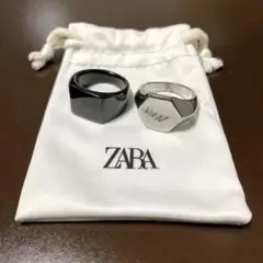 2点セット✨ZARA ザラ　リング　指輪　メンズ　レディース　ユニセックス