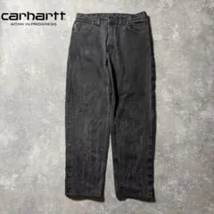 Carhartt カーハートウエスト34相当 ブラックデニムパンツ 襤褸のサムネイル
