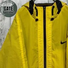 【※90s銀タグ】NIKE ナイキ★ワンポイント刺繍ロゴ ナイロンジャケット L
