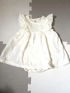 H&M オーガニックコットン ワンピース アイボリー