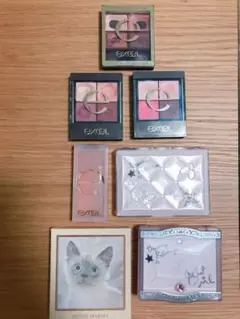 《プチプラ コスメセット》アイシャドウ、ハイライト、アイライナー、マスカラ