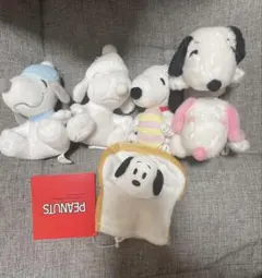 【新品未使用】SNOOPYスヌーピー ぬいぐるみマスコット キーホルダー セット