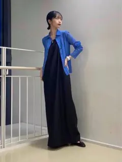 H beauty&youth CAMISOLE DRESS ワンピース ネイビー