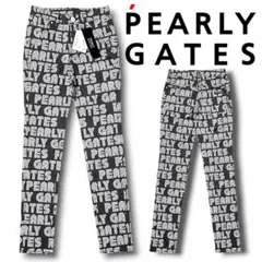 【PEARLY GATES】レディースメゾンロゴ柄ドビーストレッチロングパンツS PEARLY GATES】レディースメゾンロゴ柄ドビーストレッチロングパンツM