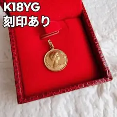 K18 日本製ゴールド 馬＆イリュージョン リバーシブルペンダント