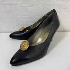 YSL パンプス 37 約23.5cm 黒 ヴィンテージ イヴサンローラン