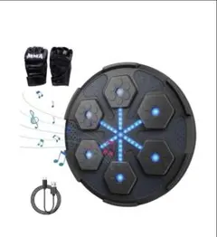 音楽ボクシングマシーン 壁掛け型 LEDライト搭載， 家庭での運動に適