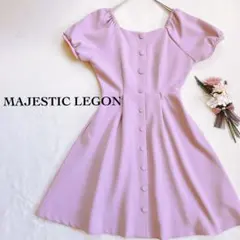 MAJESTIC LEGON 半袖 パフスリーブワンピース ピンクのサムネイル