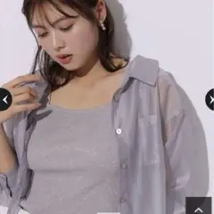 Apuweiser-riche クロップドシアーシャツ×2ＷＡＹニットセットのサムネイル