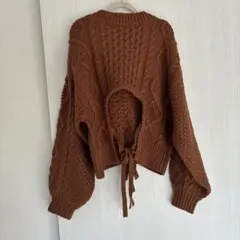 【すぐ発送】ビーミング　ビームス長袖セーター茶ニット