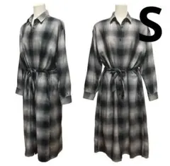 ユニクロ　UNIQLO フランネルシャツワンピース