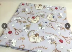 ラスト猫柄ハギレ② ちょっと長め110×56