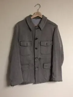 50s フレンチヴィンテージ　ハンティングジャケット　ピケ　フレンチワーク DEADSTOCK】40-50s French Cotton Pique Hunting Jacket