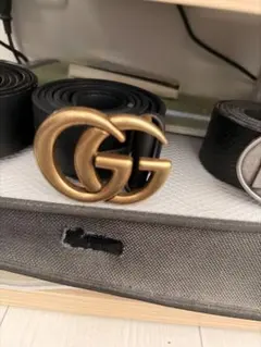 GUCCI ダブルG バックル ベルト ブラックのサムネイル